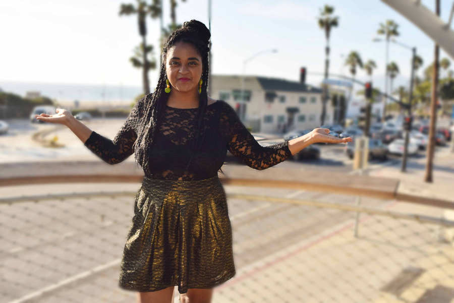 Marguerite Alexis community involvement is reflected in her music. She works as a mental health advocate at NAMI Urban Los Angeles in Leimert Park. Photo by Trai Icart